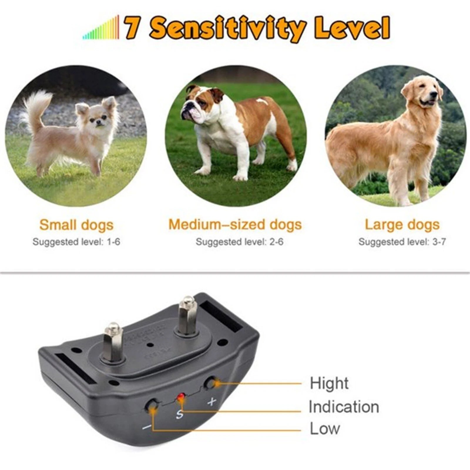 Automatic anti Bark Barking Dog Shock Control Collar 