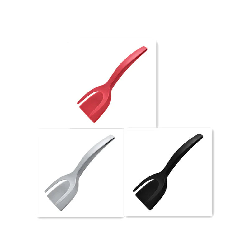 2 in 1 Grip and Flip Tongs Egg Spatula 