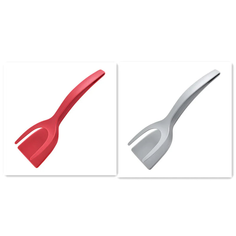 2 in 1 Grip and Flip Tongs Egg Spatula 