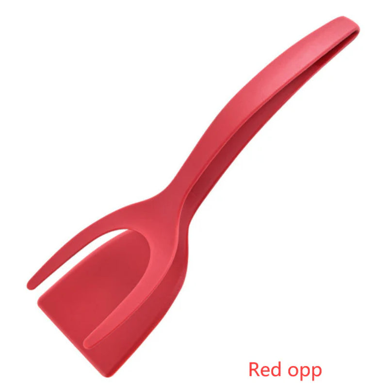 2 in 1 Grip and Flip Tongs Egg Spatula 