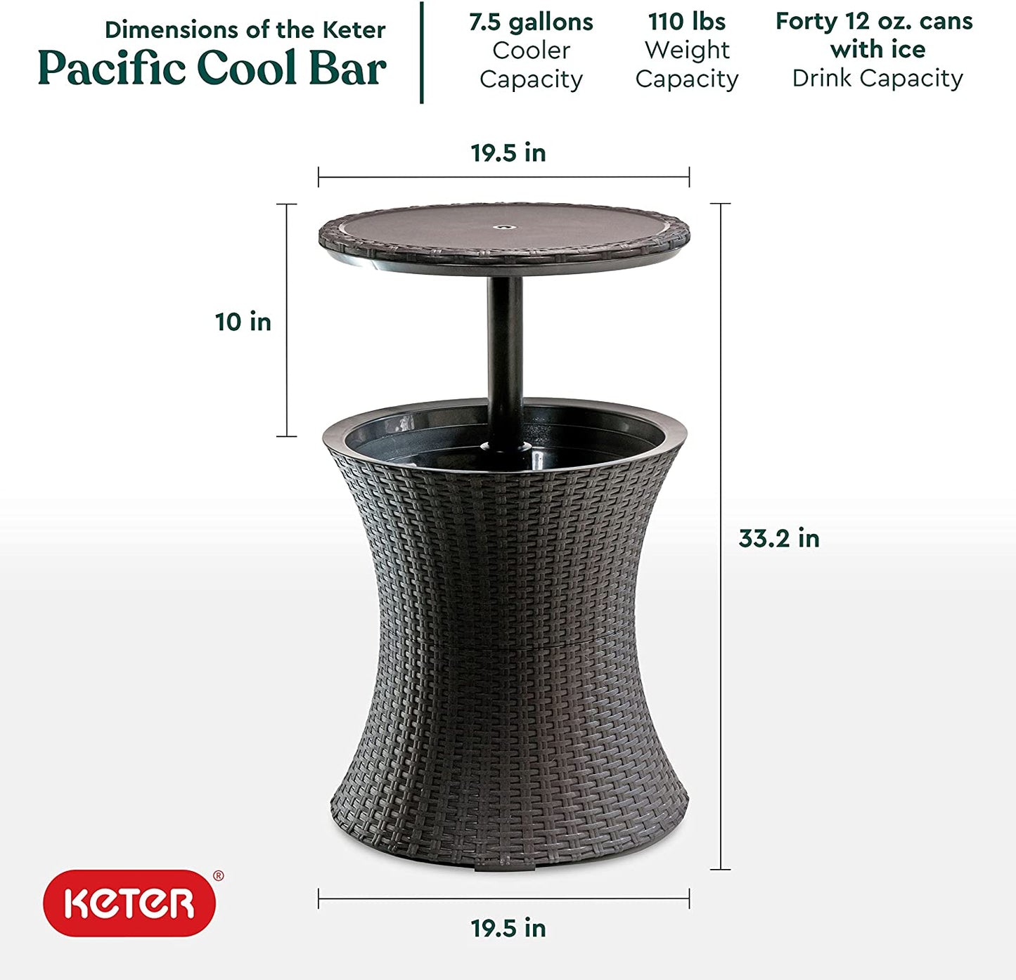 Pacific cool outdoor side table