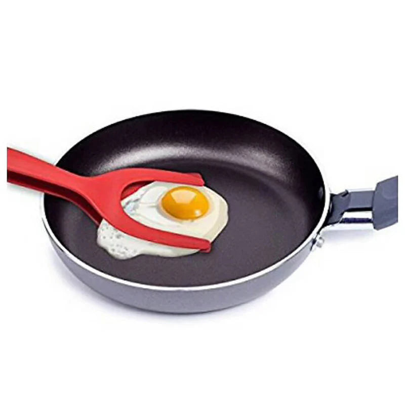 2 in 1 Grip and Flip Tongs Egg Spatula 