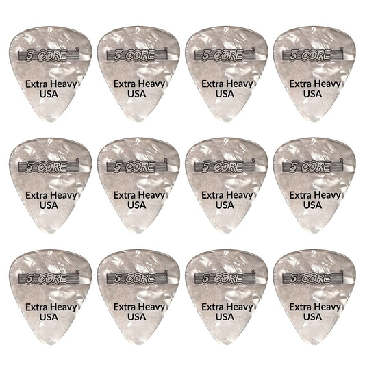 5 Core guitar picks (white)