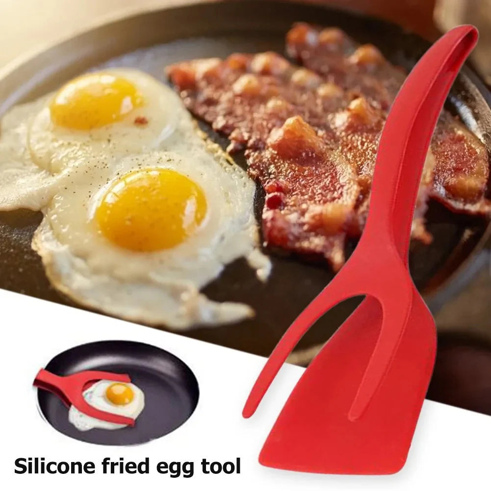 2 in 1 Grip and Flip Tongs Egg Spatula 